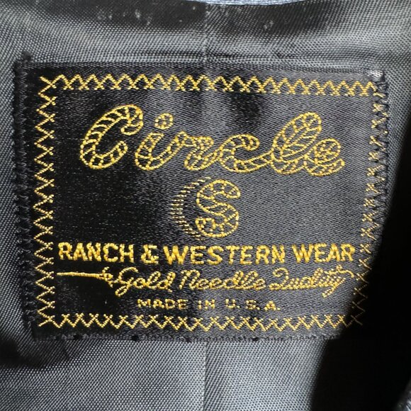 Western Circle S Gray Blazer Jacket Ranch Vintage - Picture 5 of 7